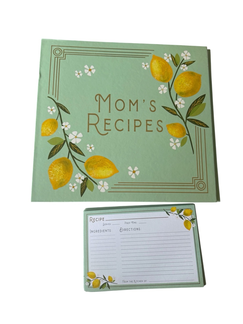 Cute Lemon Recipe Binder Cottagecore Kitchen Organizer